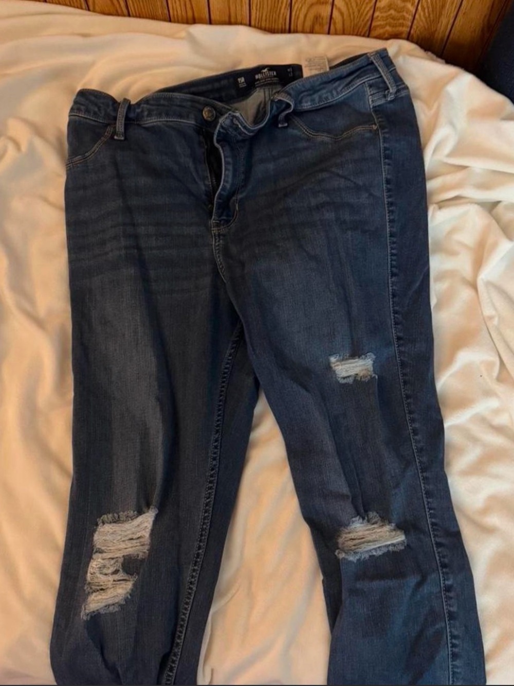 Hollister Dark Blue Distressed Jeans